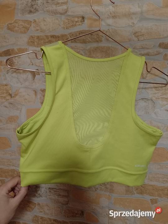 3840 M Adidas Limonkowy top fitness z Londynu Topy i koszulki małopolskie Kraków sprzedam