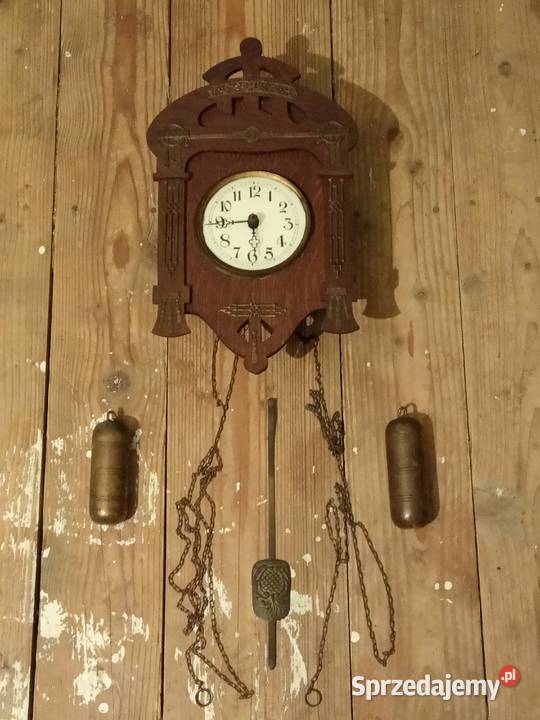 Stary secesyjny zegar wiszący wiedeński