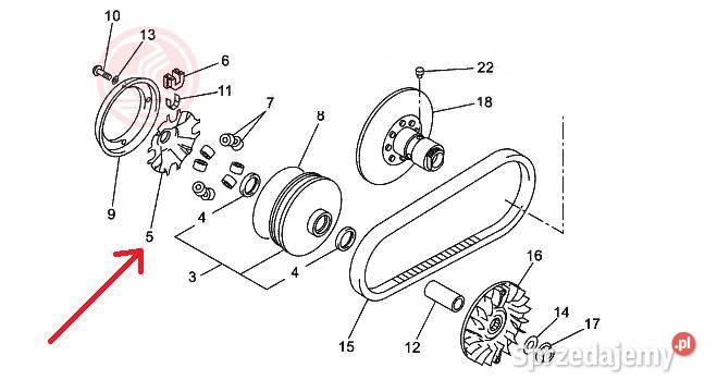 Kosz sprzęgła odśrodkowego Yamaha X 4HC1762300 świętokrzyskie Kielce