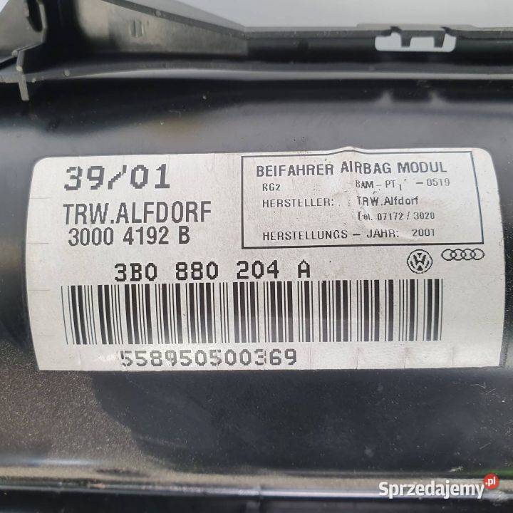 PODUSZKA AIRBAG VOLKSWAGEN PASSAT B5 LIFT