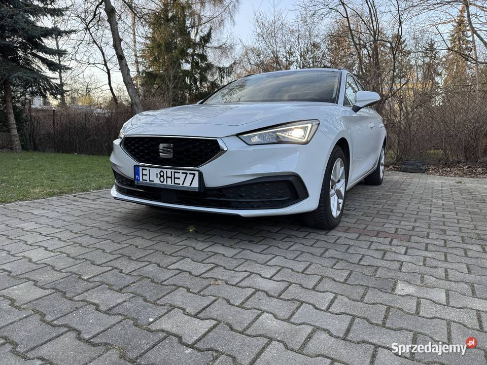 Seat Leon 15 eTSI DSG 2021 MHEV Serwis ASO nieuszkodzony Łódź sprzedam