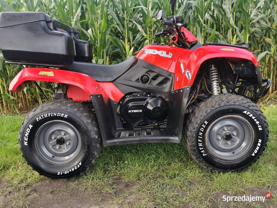 Quad Kymco 400 4x4 homologacja l7e hak kufer czerwony Rawicz