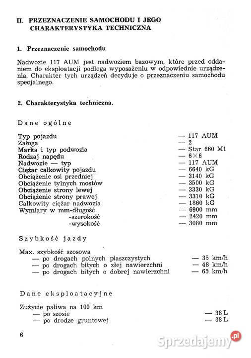 Instrukcja obsługi nadwozia 117 AUM star Poradniki, albumy i reportaże Stalowa Wola