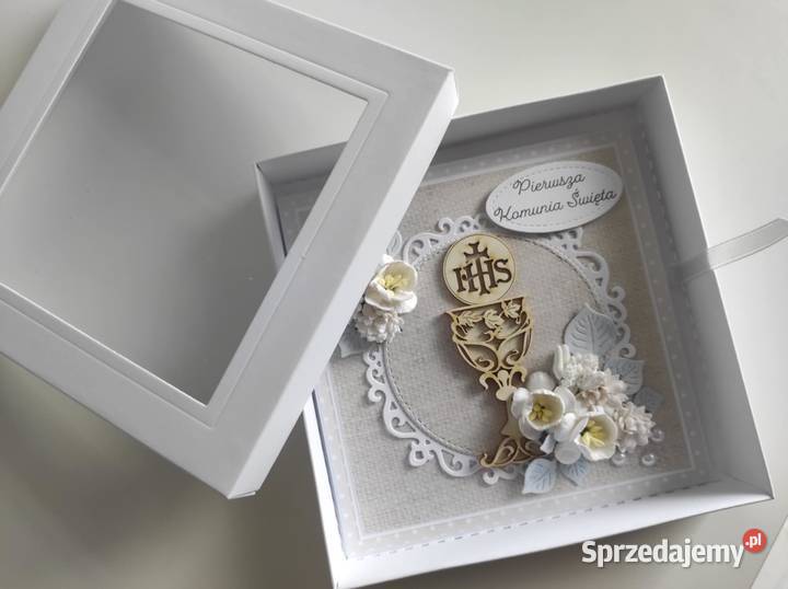 Kartka w pudełku ręcznie robiona Pamiątka łódzkie Łódź