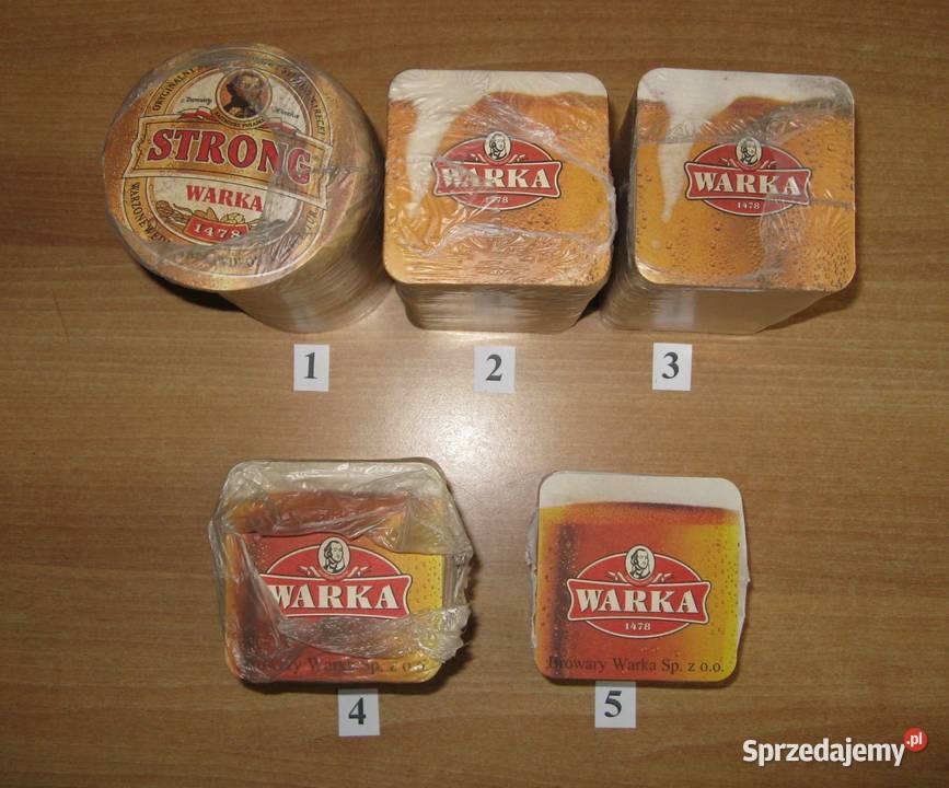 Podstawki pod piwo Warka Birofilistyka Dąbrowa Górnicza