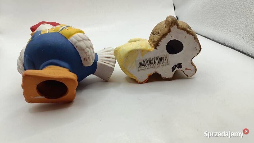 Figurki ceramiczne ptaki kogut kurczak i królik Zamość