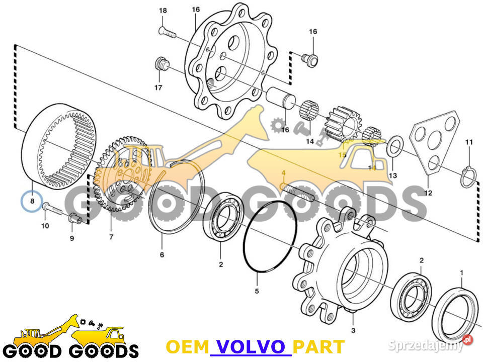 VOLVO WIENIEC ZWOLNICY 11988580 VOLVO BL60 BL60B