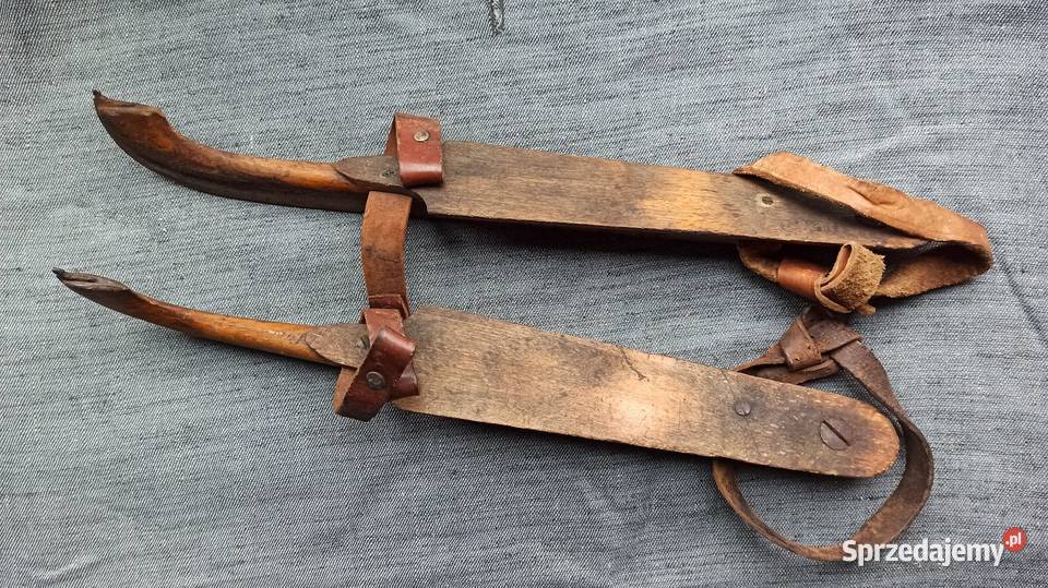 Stare drewniane łyżwy dolnośląskie Wrocław