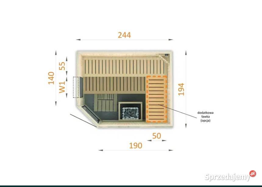 Sauna Narożna Family 2520E W0 6 osobowa Polskie pomorskie Chojnice sprzedam