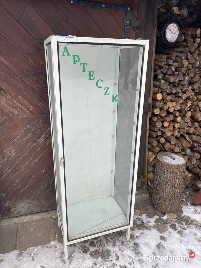 Kultowa Szafa Medyczna LOFT MetalSzkło Retro PRL Zabłudów