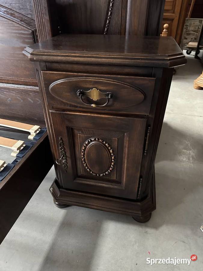 Masywna dębowa sypialnia łóżko 160 szafki komoda Sławoszewek