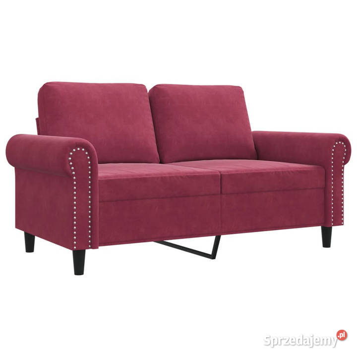 Sofa 2osobowa winna czerwień 120 tapicerowana mazowieckie Warszawa