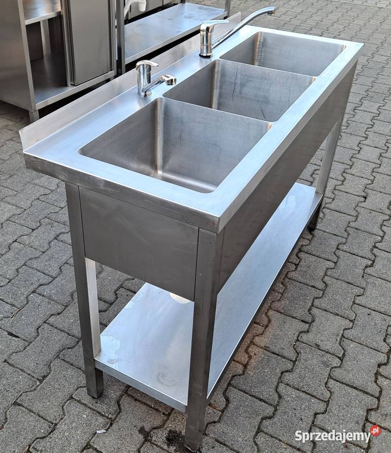 ZLEW GASTRO 3 KOMOROWY Z PÓŁKĄ 1305085 M1917N Nowe Skalmierzyce