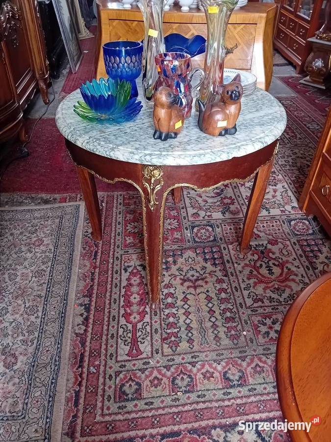 Stolik kawowy intarsjowany stolik barokowy Tarnogród