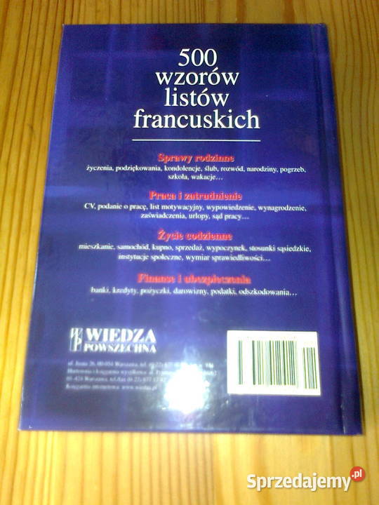 500 wzorów listów francuskich twarda