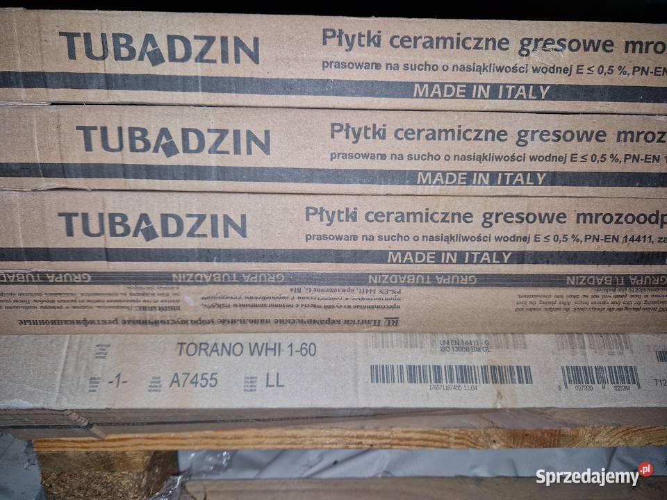 Płytki Torano white LAP 598x598 GATI 5 kartonów Ełk sprzedam