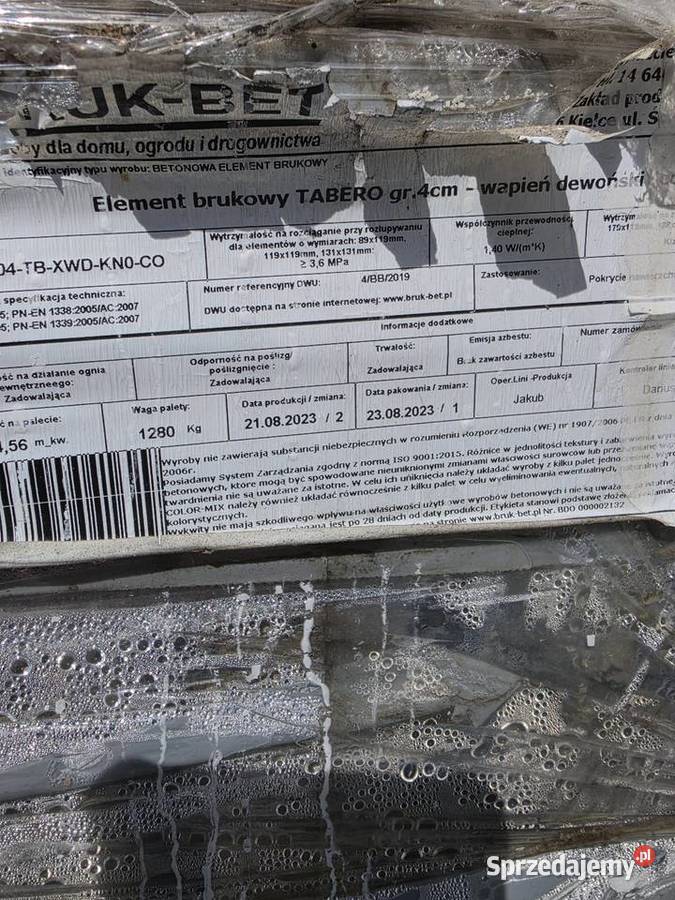 Kostka brukowa kamień wapienny 4 Szemud