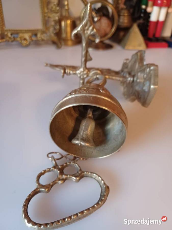 Dzwonek z motywem myśliwskim Mosiądz Poznań