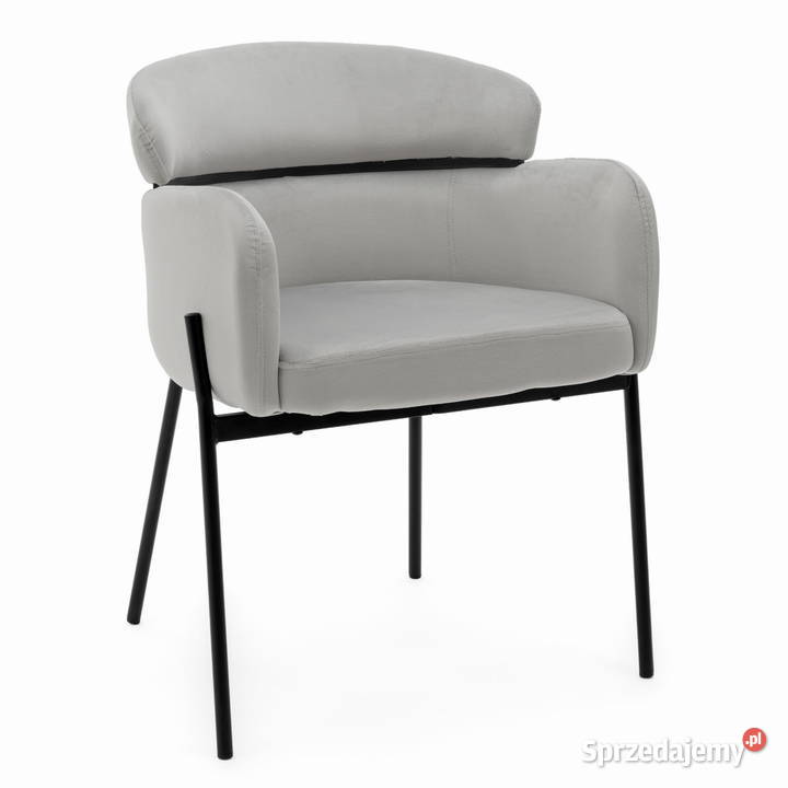 Krzesło Tapicerowane Bolzano Jasnoszare Wysyłka Krzesła Tarchały Małe