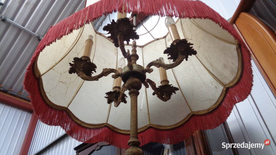 stara lampa podłogowa mosiądz piękna Mielnica Duża