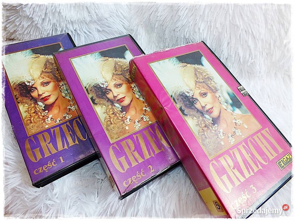 Kasety VHS Grzechy z Joan Collins Komplet część Żary