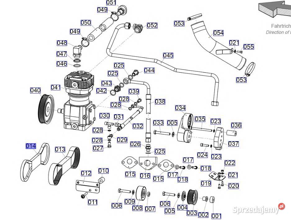 Pasek sprężarki uzębiony m8560 9960 m100 m110 Kobylnica