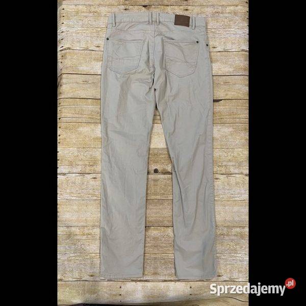 spodnie męskie szare Mango man Pisa 5 pocket Odzież codzienna Zamość