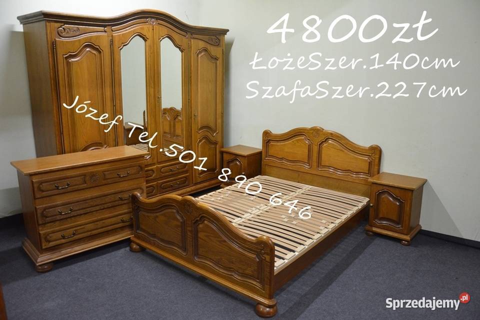 Meble sypialniane łóżko szafa szafki nocne śląskie Pszczyna