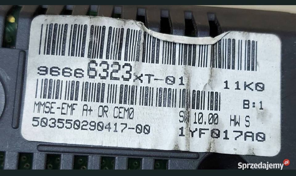 Wyświetlacz data czas spalanie Citroen C3 DS3 Łańcut