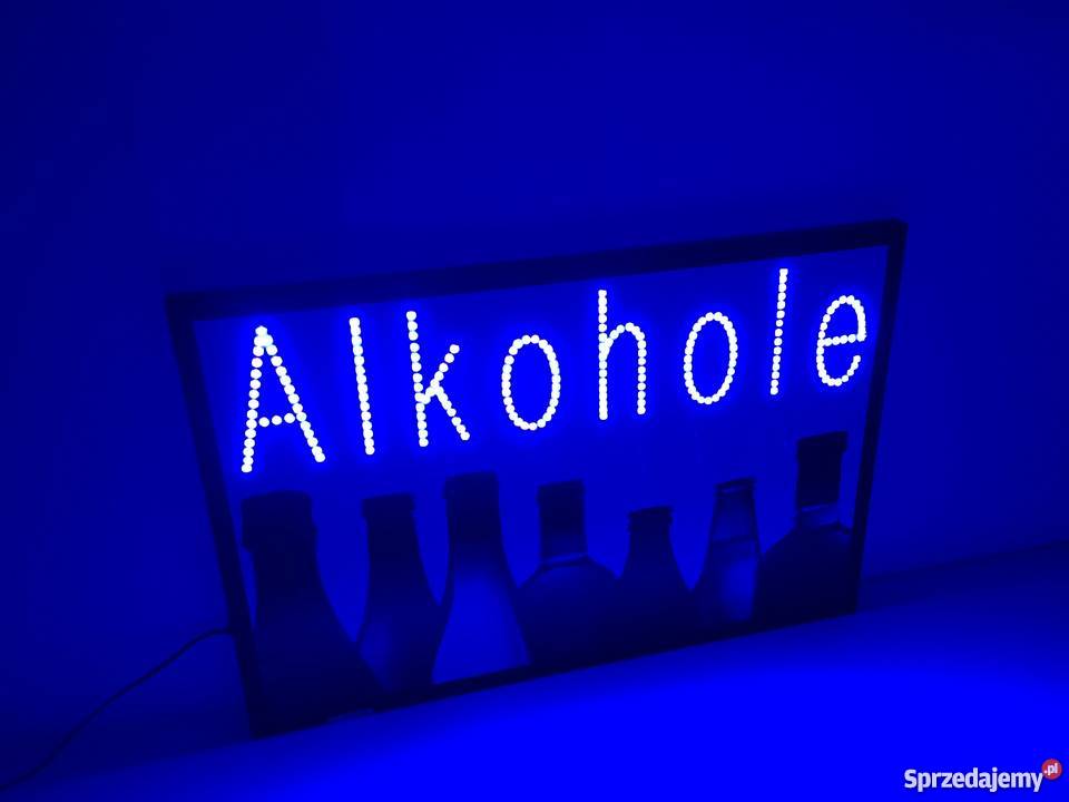 Reklama LED neon91x 61 zewnętrzna ALKOHOLE Pomiechówek