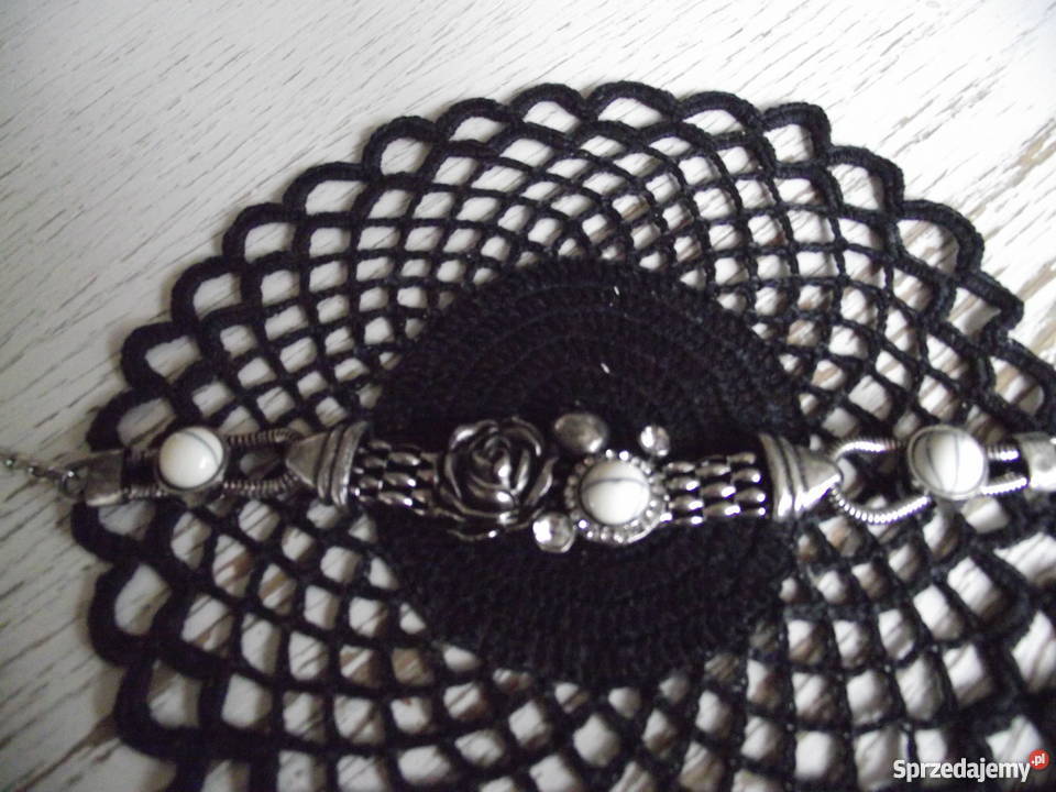 OKSYDOWANA POSREBRZANA BRANSOLETA Z RÓŻĄ I Piła sprzedam