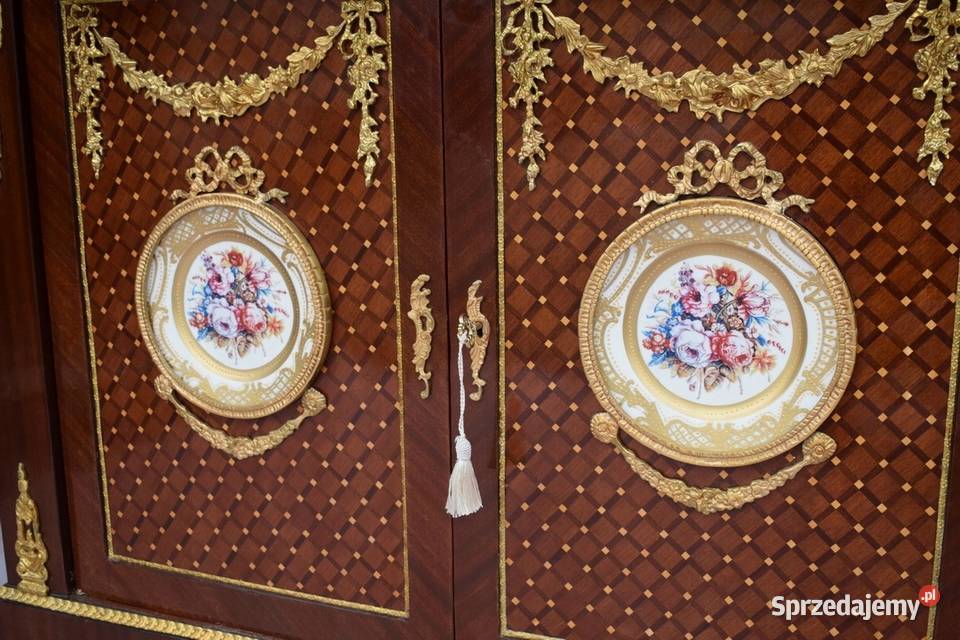 Pałacowa Komoda Ludwik XVI Medalion Porcelanowy Kraków