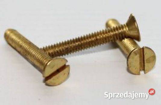 Wkręty mosiężne do metalu M 3 x 14 pełny gwint zachodniopomorskie Białogard