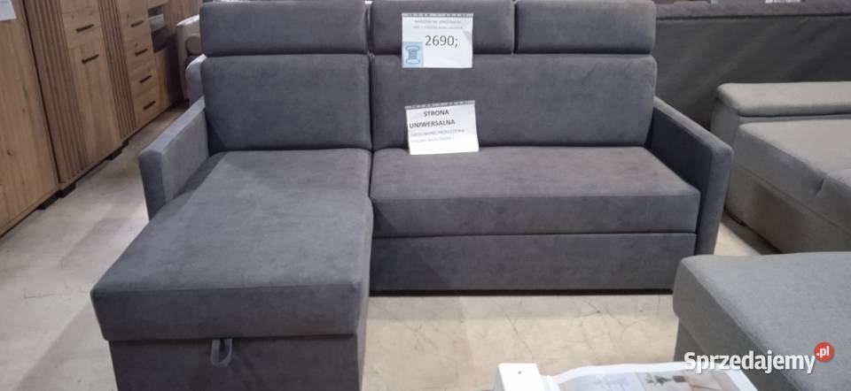 NAROŻNIK NA SPRĘŻYNACH Z FUNKCJĄ SPANIA