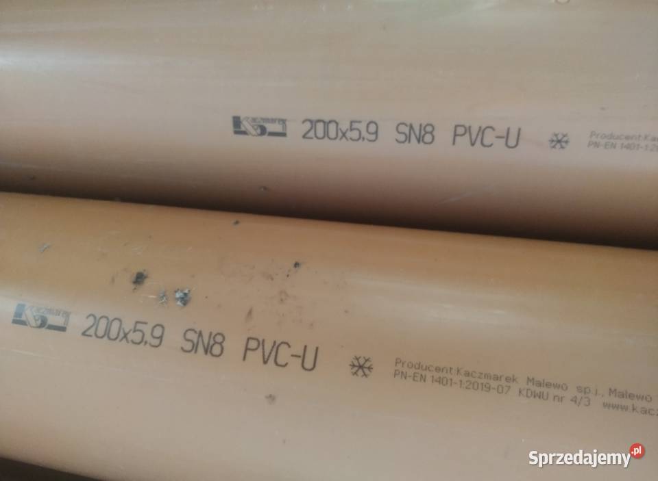 Rura kanalizacyjna PVC 200x59 3m wydłużony