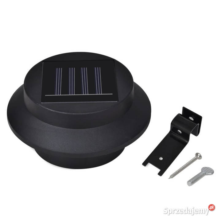 Solarne lampy ogrodzeniowe LED 12 czarne Warszawa