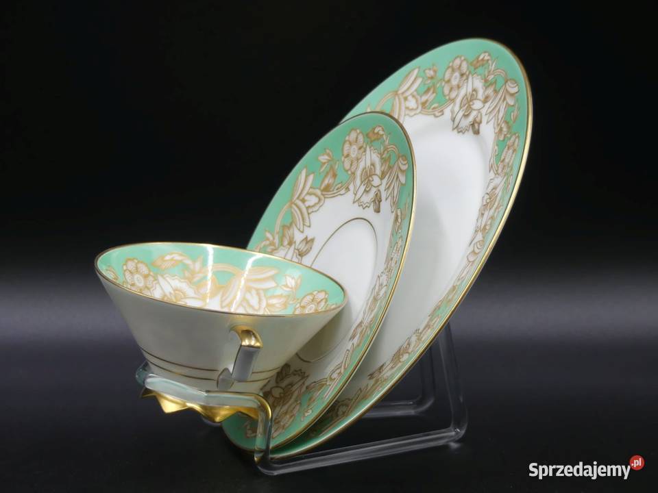 Zjawiskowe trio Furstenberg lata 20 ART DECO Porcelana i szkło Poznań