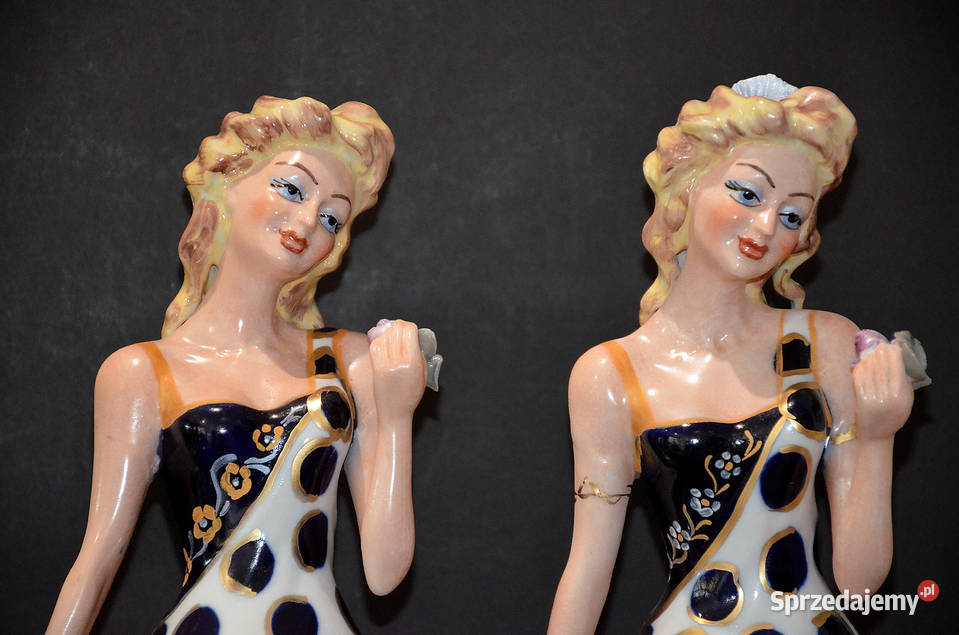 Porcelana Roceram figurka PAULA kobalt ok 41 Środa Wielkopolska