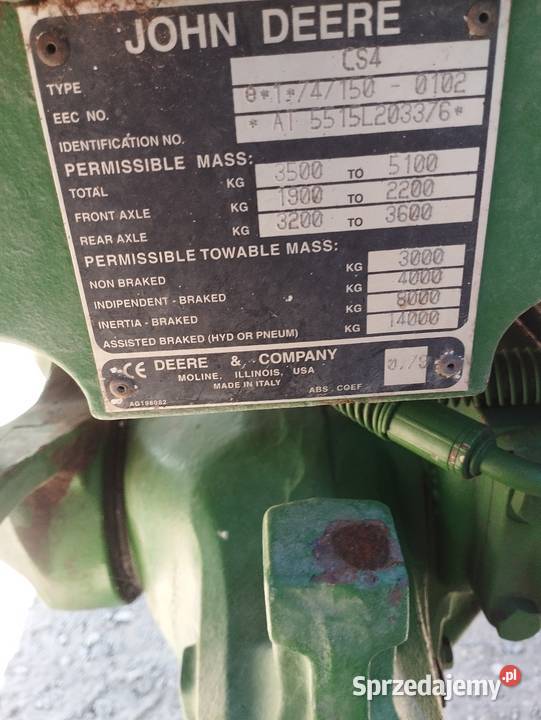 Ciągnik John Deere 5515 z turem mechaniczny Skrzynia biegów Manualna John Deere Miedziana Góra