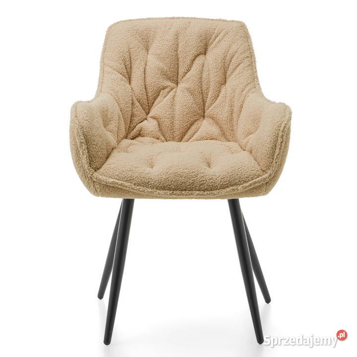Krzesło Tapicerowane Siena Beżowe Boucle Wysyłka Tarchały Małe