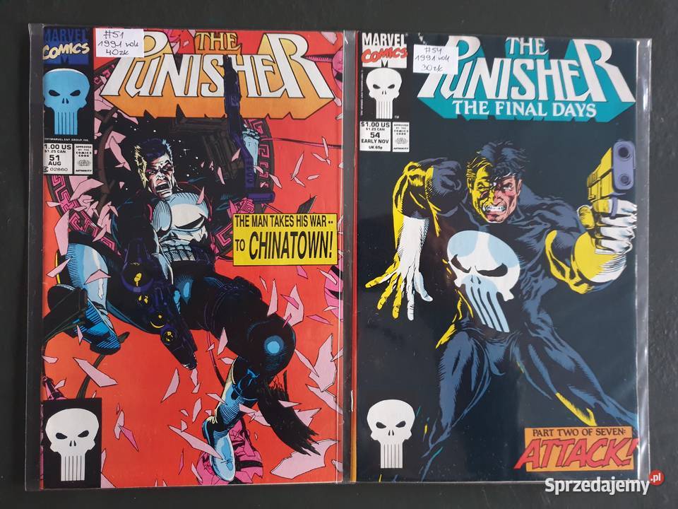The Punisher zestaw 9 oryginalnych komiksów