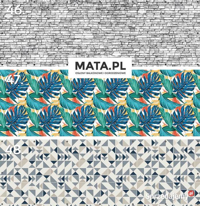 Maty balkonowe na wymiar Mata osłonowa na balkon Dekoracje i ozdoby