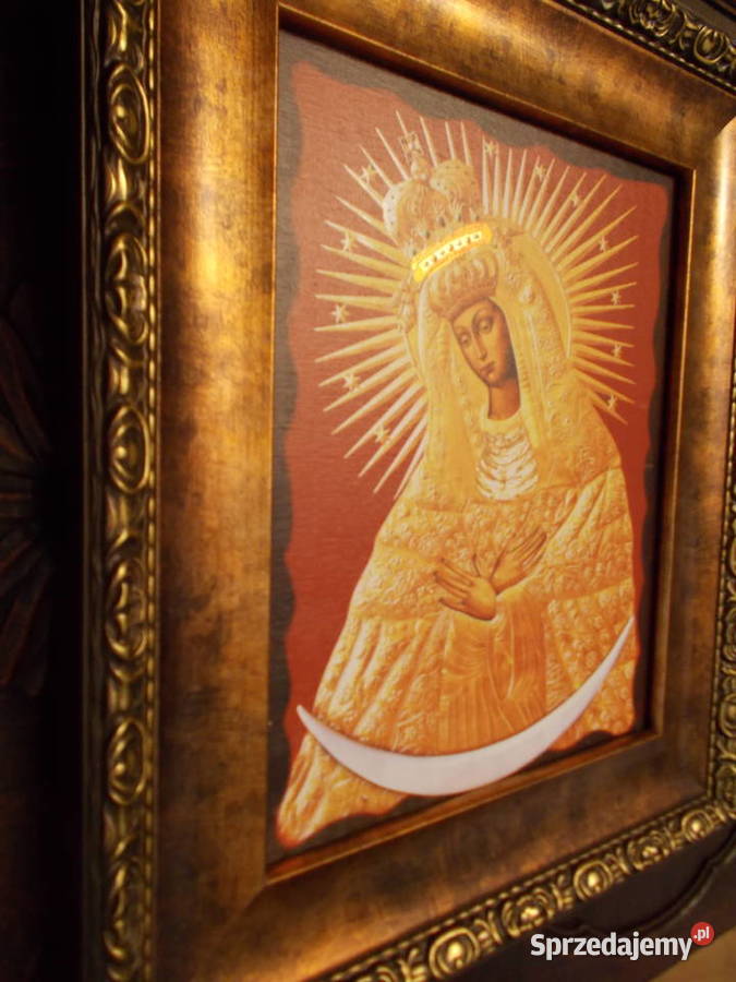 Matka Boża Ostrobramska Kopia Ikony Drewniana Pozostałe Szczecin