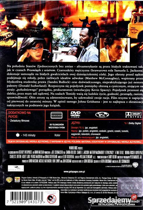 CZAS ZABIJANIA SANDRA BULLOCK Filmy Kalisz