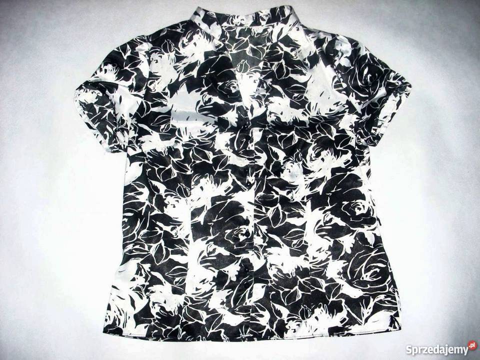 ELEGANCKA bluzka koszula Satyna stójka 42 44 biały Bluzki i koszule Nowy Sącz