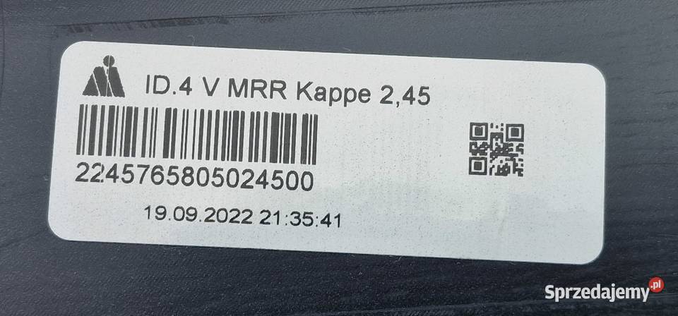 VW ID 4 ID4 LISTWA BLENDA ZDERZAKA PRZÓD NOWA