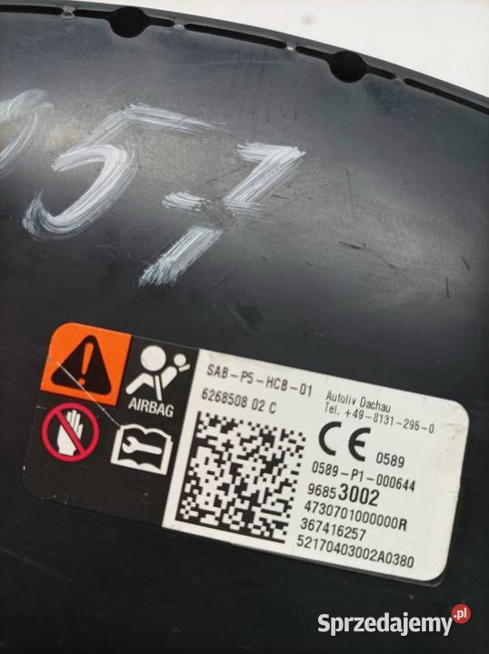 PODUSZKA POWIETRZNA AIRBAG FOTELA PRAWY PRZÓD