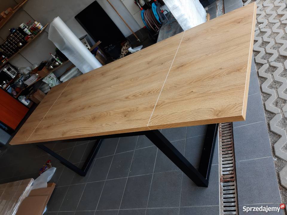 Stol industrialny dab słoneczny nowość 90cm Grzybno