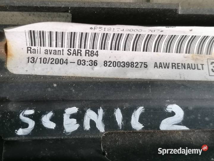 mocowanie foteli 8200398275 rząd II Renault Rok produkcji 2004 Piotrków Trybunalski sprzedam