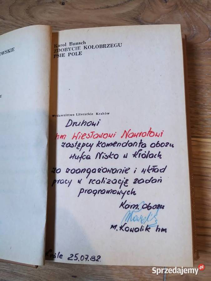 Zdobycie Kołobrzegu Psie Pole Karol Bunsch 1982 Proza i poezja Stalowa Wola